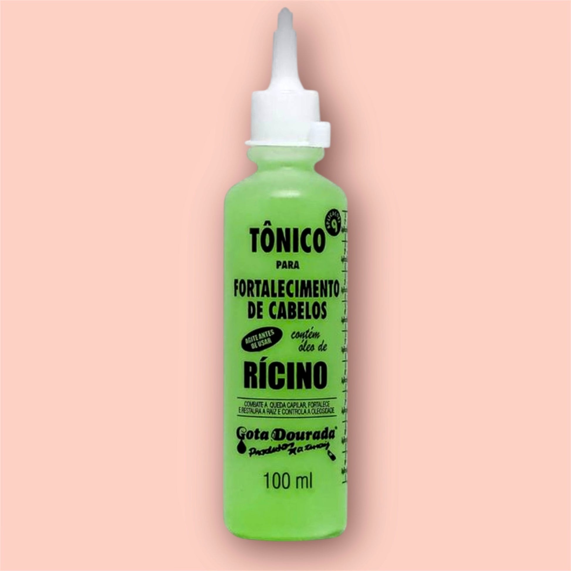 🌿💧 Tônico Capilar Gota Dourada com Óleo de RÃcino – 100ml