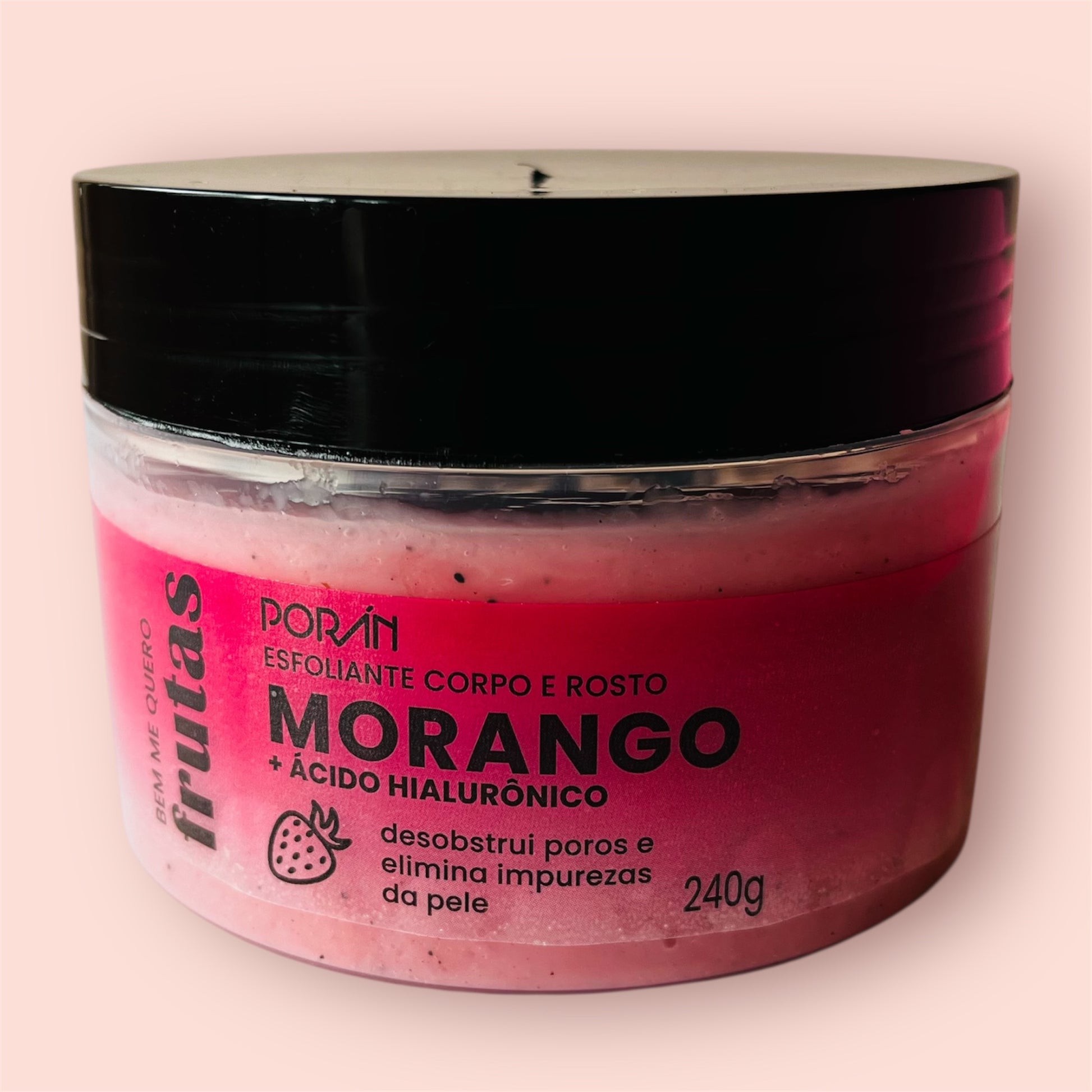 🍓 Esfoliante Corporal e Facial – Bem Me Quero Frutas Poran