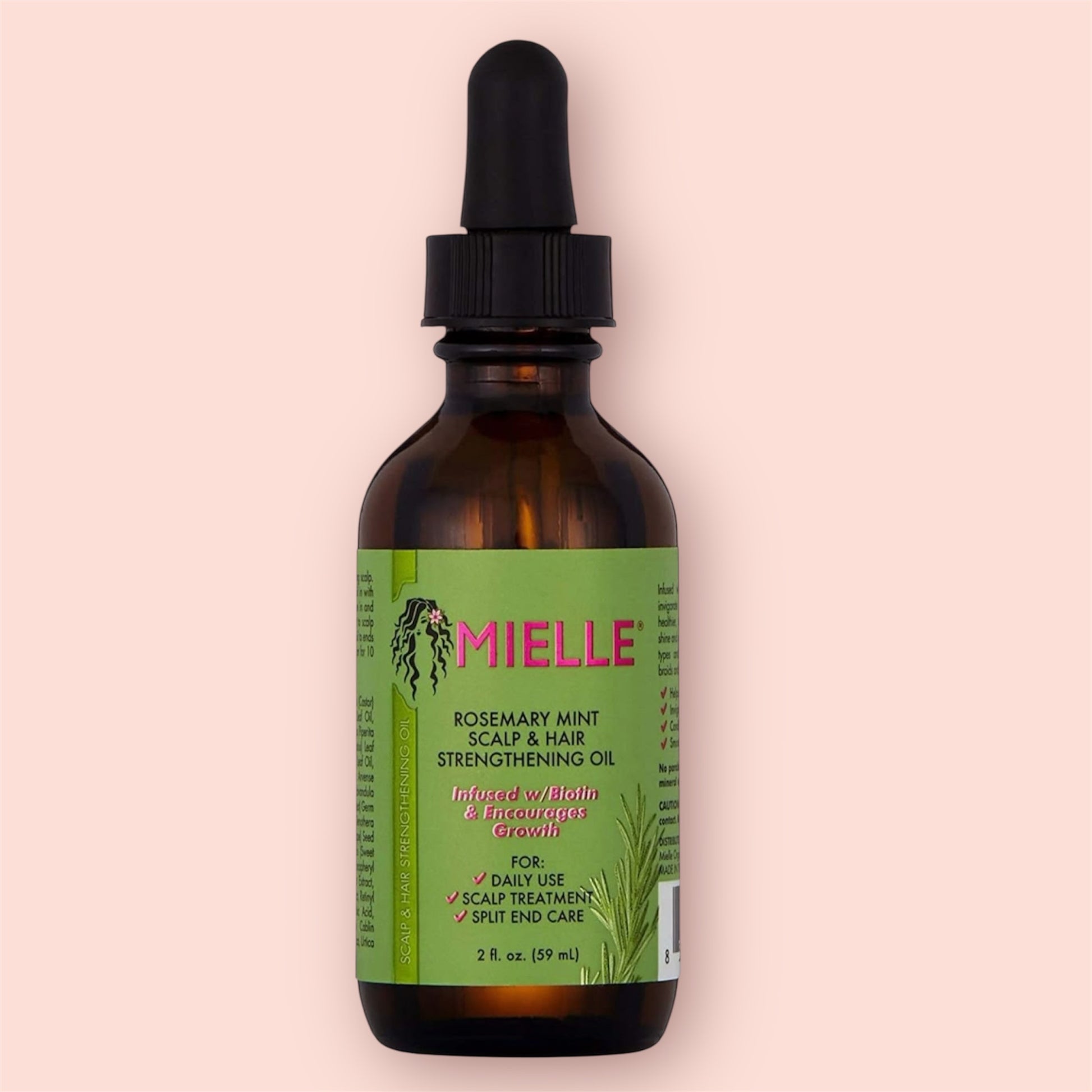 🌿✨ Óleo Fortalecedor Mielle Rosemary Mint – 59ml